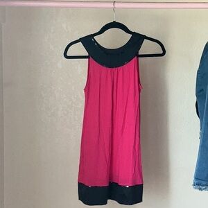 Y2K Express Hot Pink and Black Mini Dress